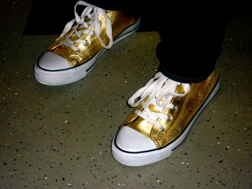 pretty gold shoes.